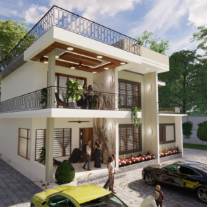 2 BHK Standard House Plan — 900 sq ft