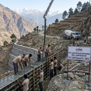 Retaining Wall Construction (Labour Only/CUBFT)